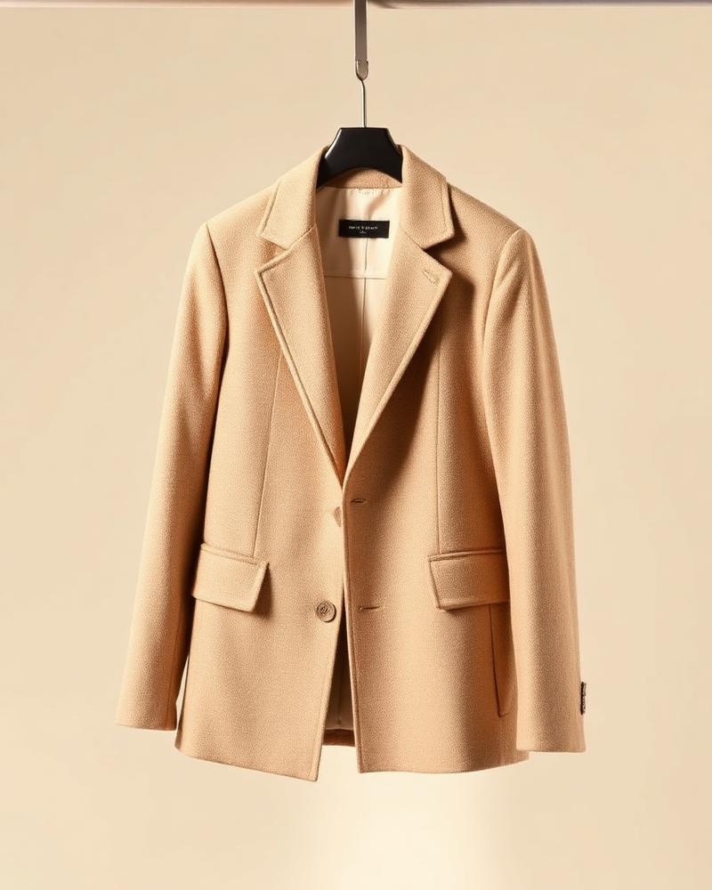 MAX MARA 카멜 울 싱글 자켓